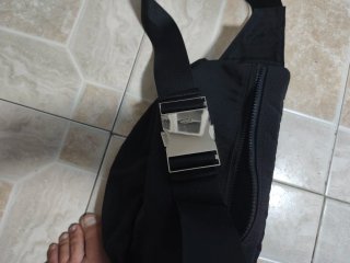 Riñonera Kenzo Negra con Bordado Tigre