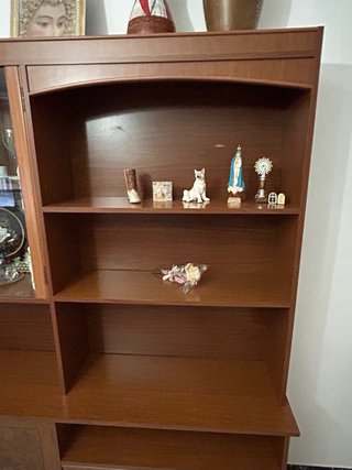 Mueble alacena comedor madera y cristal