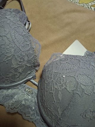 Sujetador push up encaje gris 90D