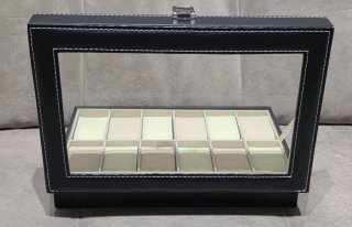 Caja Organizador de 12 relojes Negra