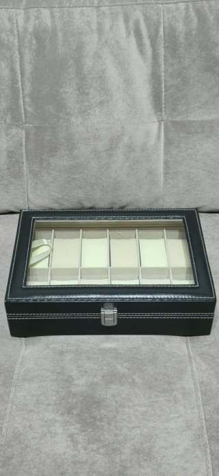 Caja Organizador de 12 relojes Negra