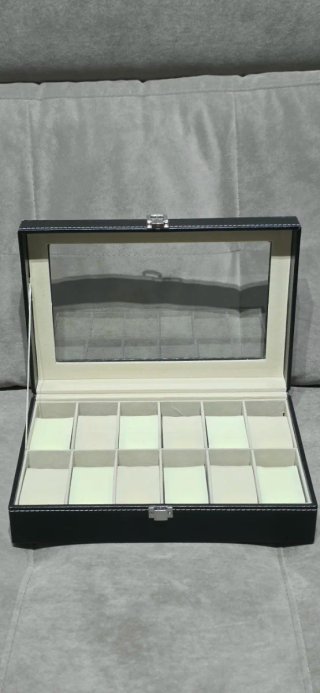 Caja Organizador de 12 relojes Negra
