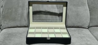 Caja Organizador de 12 relojes Negra