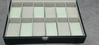 Caja Organizador de 12 relojes Negra