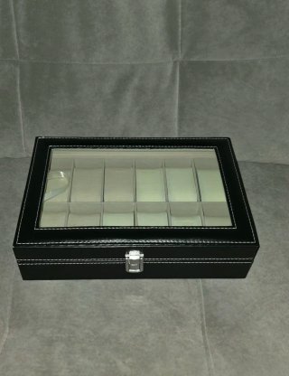 Caja Organizador de 12 relojes Negra