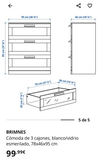 Cajonera Ikea Blanca