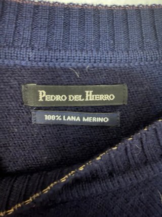 Jersey azul de punto Lana