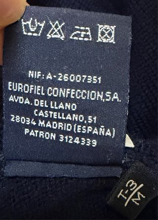 Jersey azul de punto Lana
