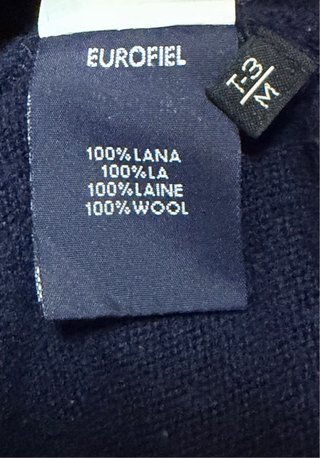Jersey azul de punto Lana