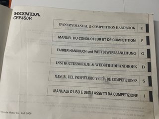 Manual Taller Honda CRF450R 2002-2008