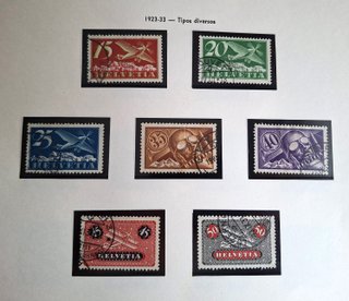 Sellos Suiza usados año 1923 Yvert A3-9