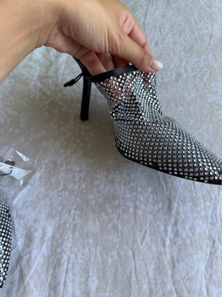 Sandalias Zara Tacon Brillantes Talla 38