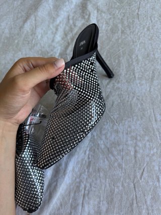 Sandalias Zara Tacon Brillantes Talla 38