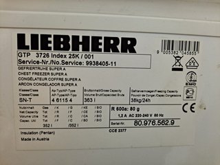 Arcon Congelador Liebherr GTP 3726 Blanco