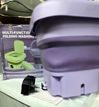 Máquina Lavar Roupa Portátil Dobrável 10L