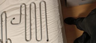 4 Perchas Metálicas Plateadas