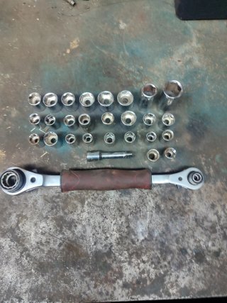 Lote herramientas vasos carraca 3/8 y llave