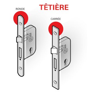 Cerradura larder condena cabeza punta redonda