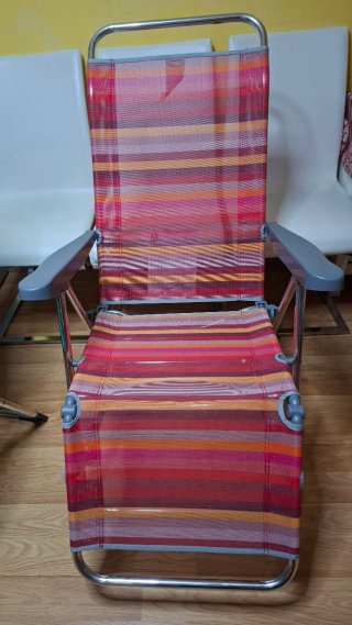 Tumbona plegable rayas multi-color