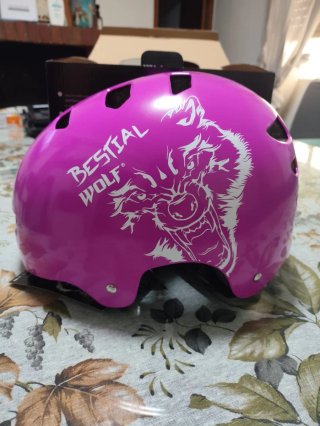 Casco Bestial Wolf Skull Rosa