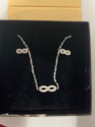 Collar y pendientes infinito plata