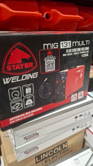 Soldadora STayer MULTI 120A , batidor y cortadora