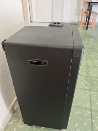 Estufa de gas usada una vez