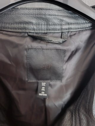 Chaqueta de cuero negra hombre