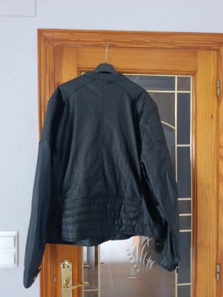 Chaqueta de cuero negra hombre