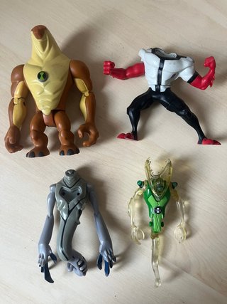 Lote 4 Figuras Ben 10 Para Piezas Repuestos Rota