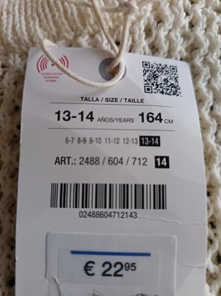 Jersey Zara Crochet Flores Talla Única
