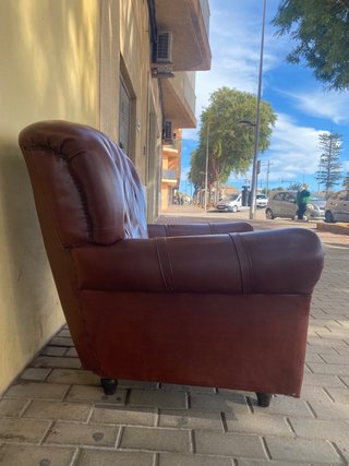 Sillón Chester de Cuero Marrón
