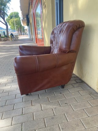 Sillón Chester de Cuero Marrón