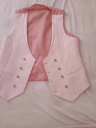Traje de Novio Rosa y Blanco talla M