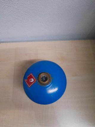 Botella de gas camping azul