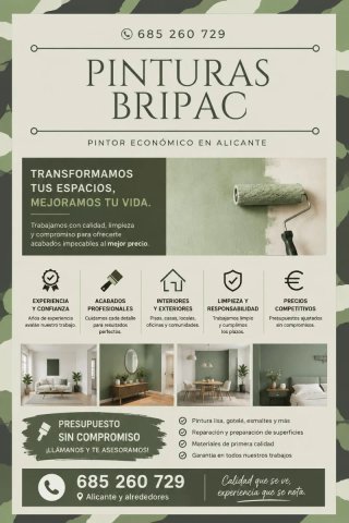 Pintor profesional con 30 años de experiencia