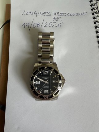 Longines Hydroconquest 41mm Negro/Plata