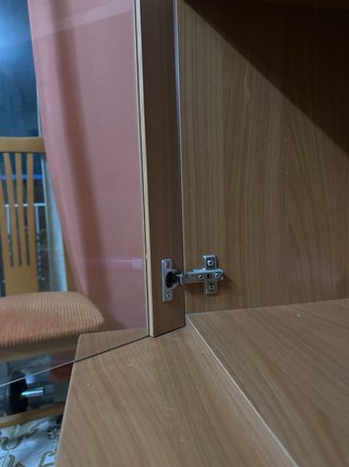 Mueble de salón madera y cristal