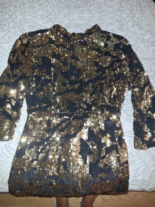 Vestido lentejuelas regalo chaleco