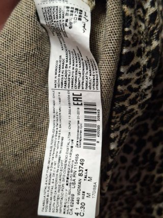 Vestido Animal Print Mango Talla M