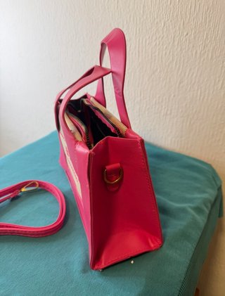 Bolso BEPRO rosa y beige