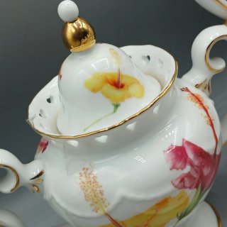 Exclusivo Juego de Té de Porcelana Fina (6 Servs.)
