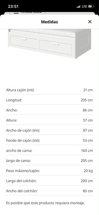 Cama nido Ikea Brimnes como nueva