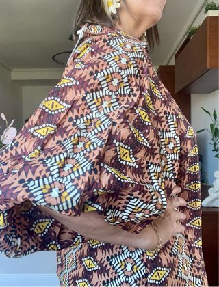 Vestido estampado étnico