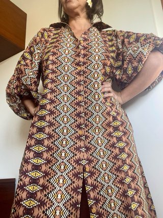 Vestido estampado étnico