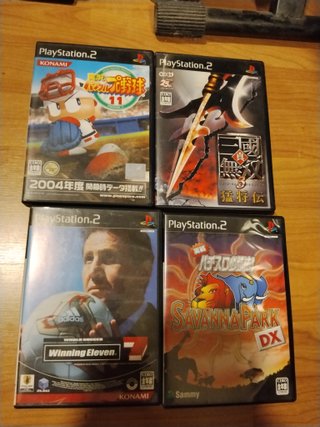 Lote 4 juegos PS2 japoneses (Winning Eleven 7, Pow
