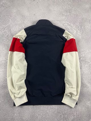 Cortavientos Champion Talla L navy rojo blanco