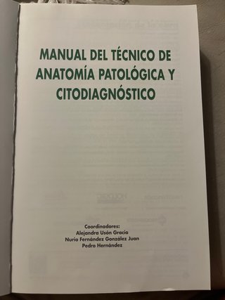 Manual del tecnico de anatomía patológica