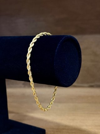 Conjunto Cadena+pulsera - Plata de ley Chapada 18k