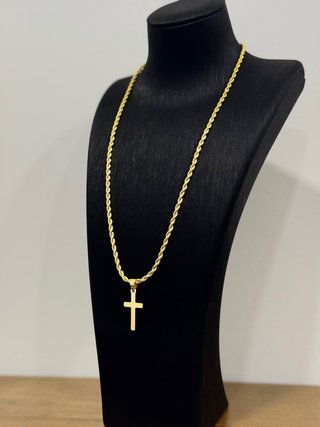 Conjunto Cadena+pulsera - Plata de ley Chapada 18k